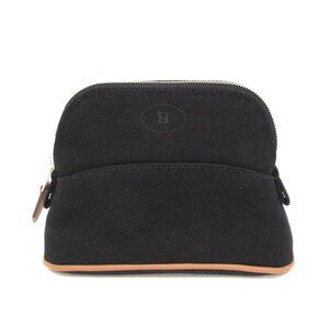 HERMES Black Leather Pouch